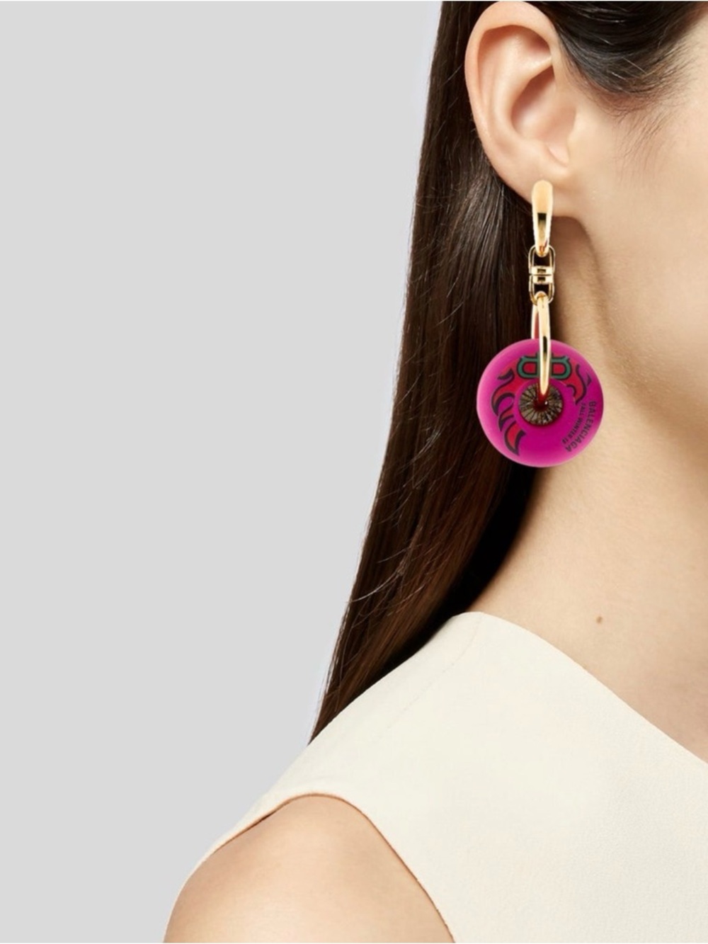 Balenciaga Skateboard Wheel Drop Earrings - Picture 4 of 4